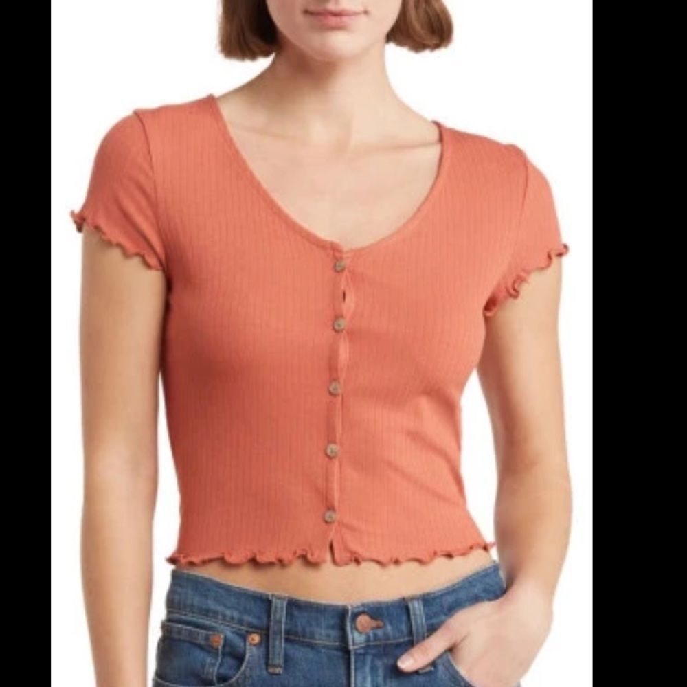 Madewell Button Front Tee Medium